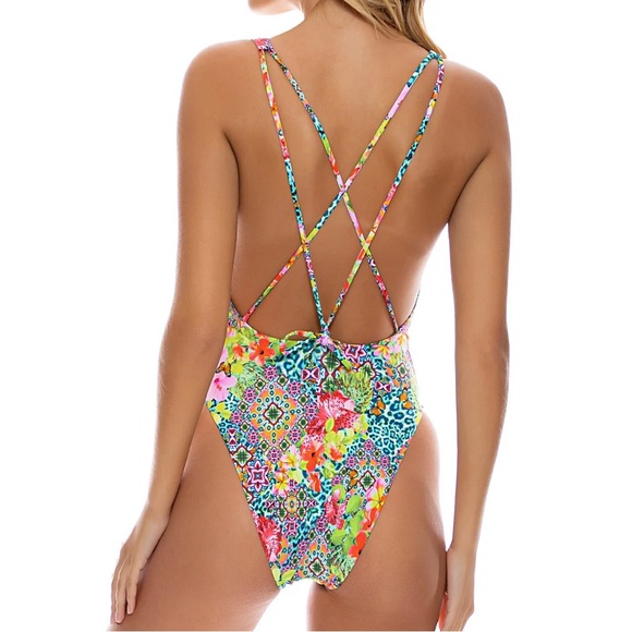 Luli Fama LULI ISLAND - Knotted One Piece, XS + bag - Picture 2 of 8